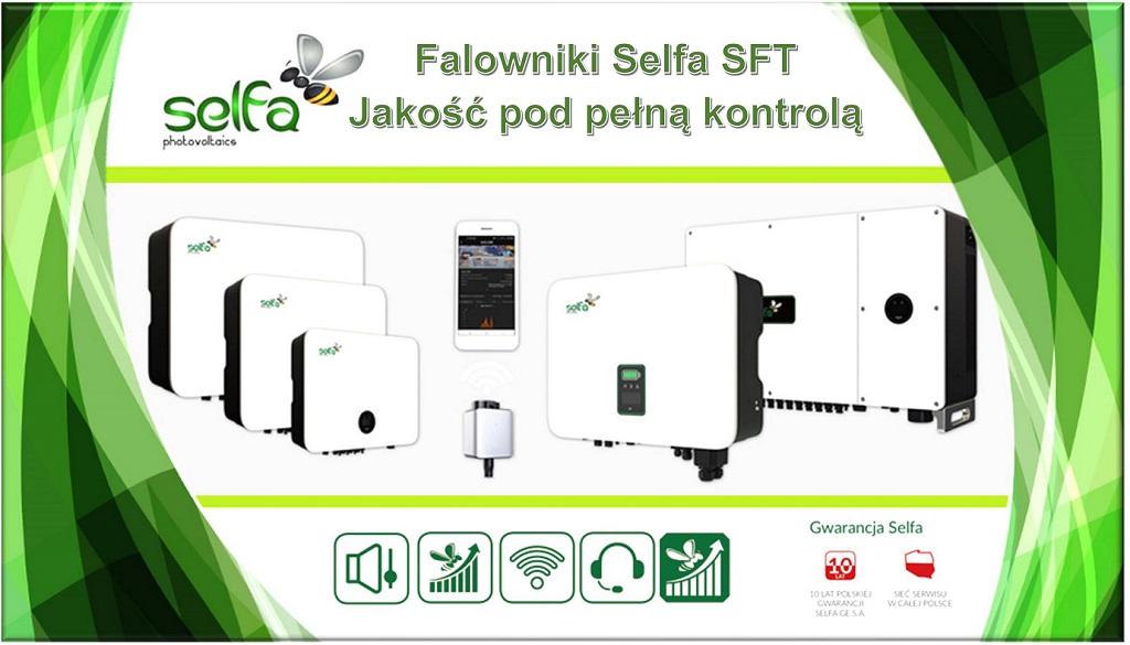 Falowniki Selfa SFT w instalacjach fotowoltaicznych: klucz do efektywnej konwersji energii słonecznej na elektryczność.
